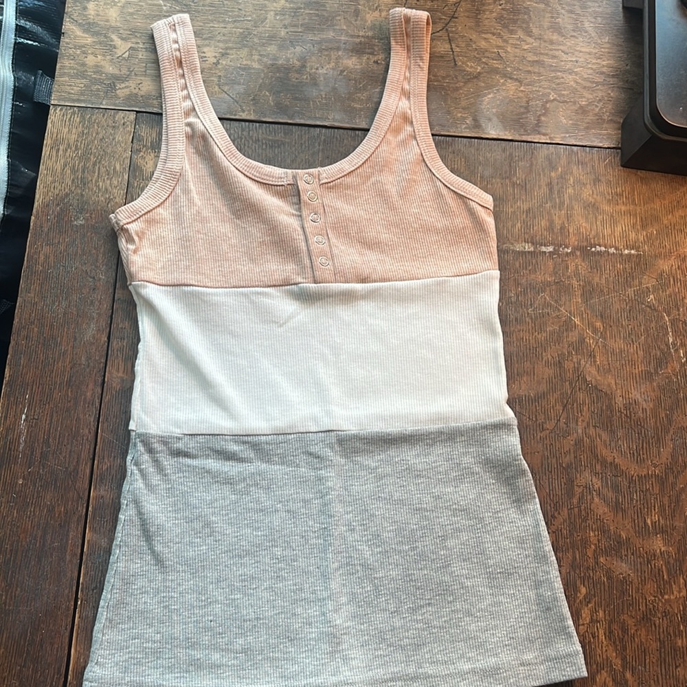 Pink and gray women’s tank top